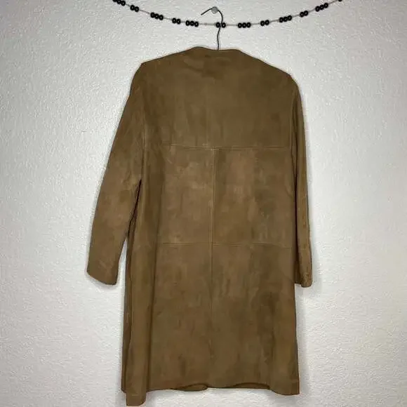 Vintage Suede Boho Brown Peacoat - Picture 6 of 9